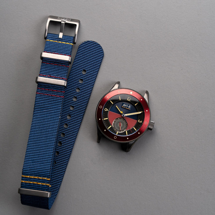 AVI - 8 Flyboy Airmaster Sector Meca - Quartz Navy Blue - Watches.com - AV - 4112 - 04