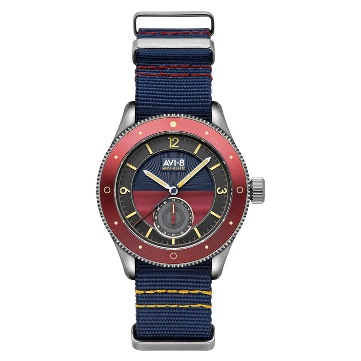 AVI - 8 Flyboy Airmaster Sector Meca - Quartz Navy Blue - Watches.com - AV - 4112 - 04