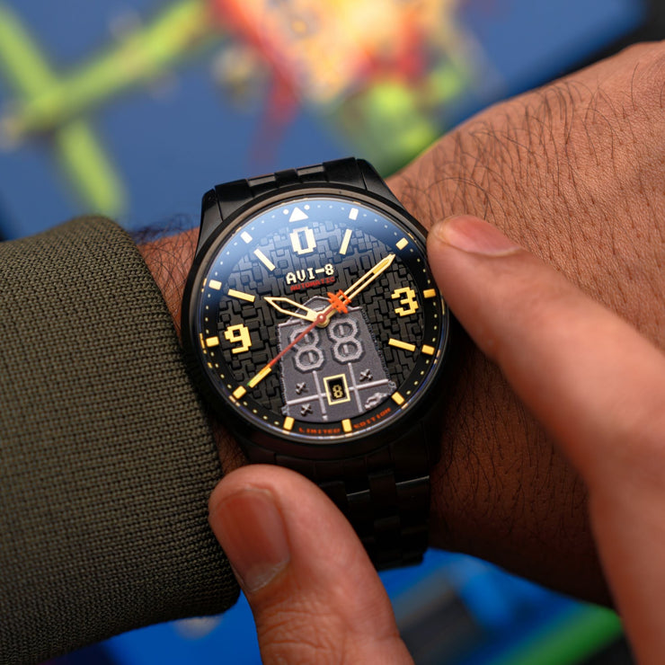 AVI - 8 Flyboy Capcom 1942 Automatic Pixel Limited Edition Midnight Ace - Watches.com - AV - 4121 - 33