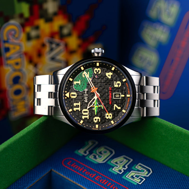 AVI - 8 Flyboy Capcom 1942 Automatic Pixel Limited Edition Silver Ace - Watches.com - AV - 4121 - 11