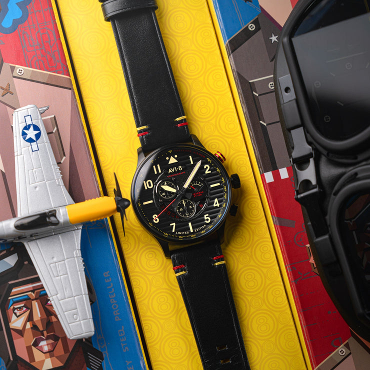 AVI - 8 Flyboy Spirit Of Tuskegee Chronograph Limited Edition Anderson - Watches.com - AV - 4109 - 01