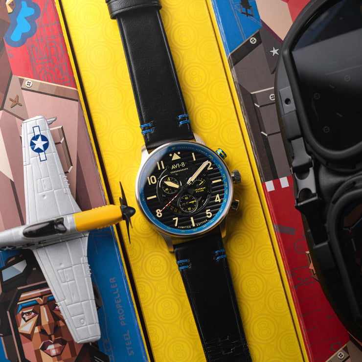 AVI - 8 Flyboy Spirit Of Tuskegee Chronograph Limited Edition Parrish - Watches.com - AV - 4109 - 03