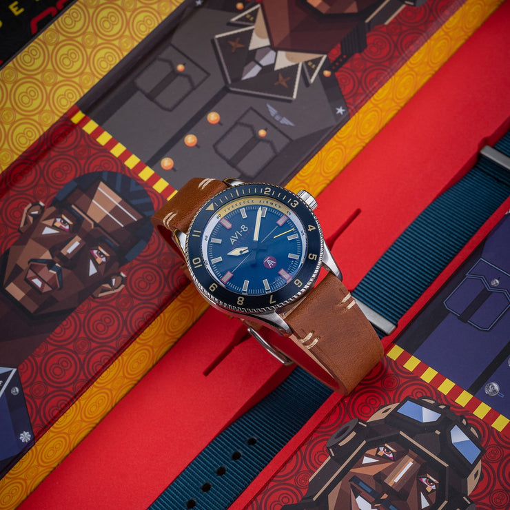 AVI - 8 Flyboy Tuskegee Airmen Meca - Quartz Limited Edition Lucera - Watches.com - AV - 4103 - 02