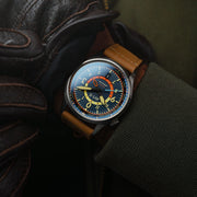 AVI - 8 Flyboy Wingman Worldtimer GMT Automatic Atlantic Blue - Watches.com - AV - 4120 - 01