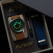 AVI - 8 Flyboy Wingman Worldtimer GMT Automatic Atlantic Blue - Watches.com - AV - 4120 - 01