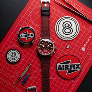 AVI - 8 Gibson Dual Time Chronograph Airfix Edition Hazard Red - Watches.com - AV - 4107 - 04