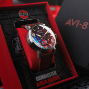 AVI - 8 Gibson Dual Time Chronograph Airfix Edition Hazard Red - Watches.com - AV - 4107 - 04