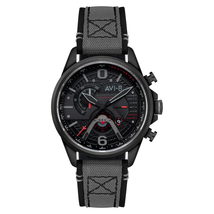 AVI - 8 Hawker Harrier Dual Retrograde Chronograph Carbon Black - Watches.com - AV - 4056 - 0B