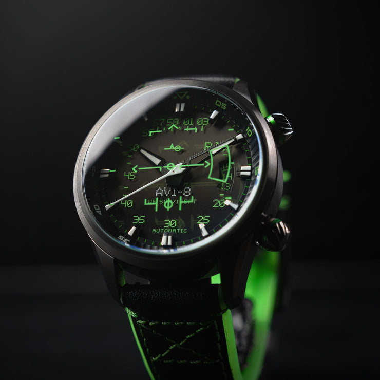 AVI - 8 Hawker Harrier HUD Automatic Gradient Black - Watches.com - AV - 4117 - 02