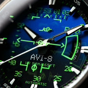 AVI - 8 Hawker Harrier HUD Automatic Gradient Blue - Watches.com - AV - 4117 - 01