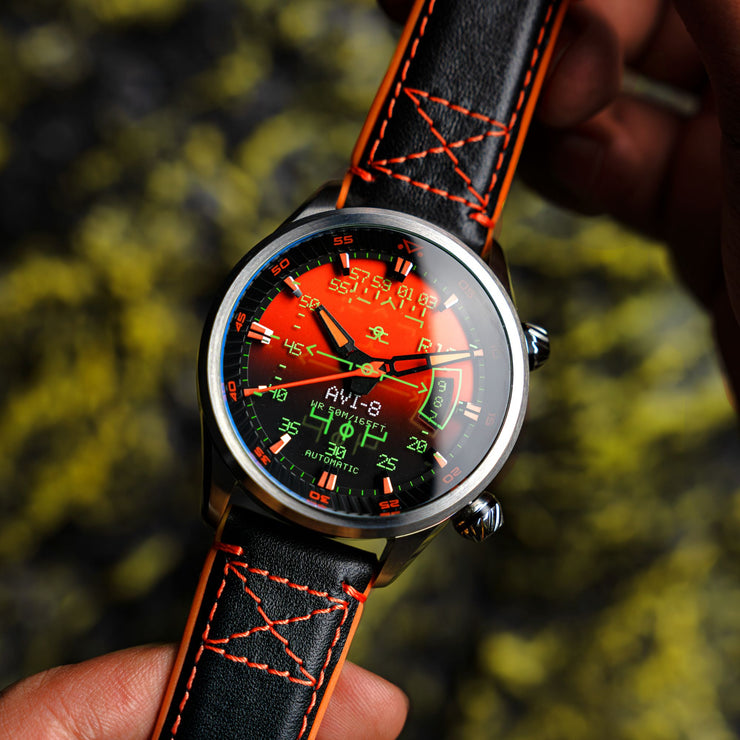 AVI - 8 Hawker Harrier HUD Automatic Gradient Orange - Watches.com - AV - 4117 - 03