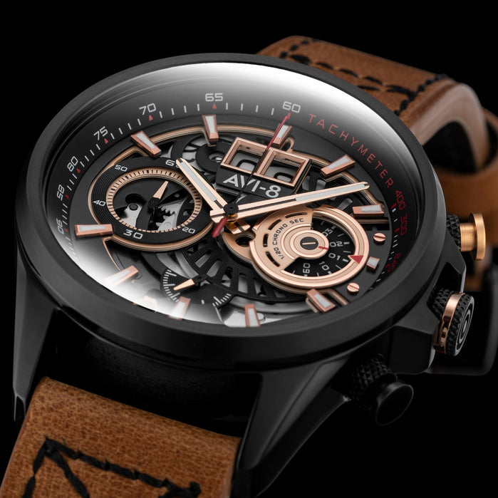 AVI-8 Hawker Harrier Matador Chronograph Bronze Carbon angled shot picture