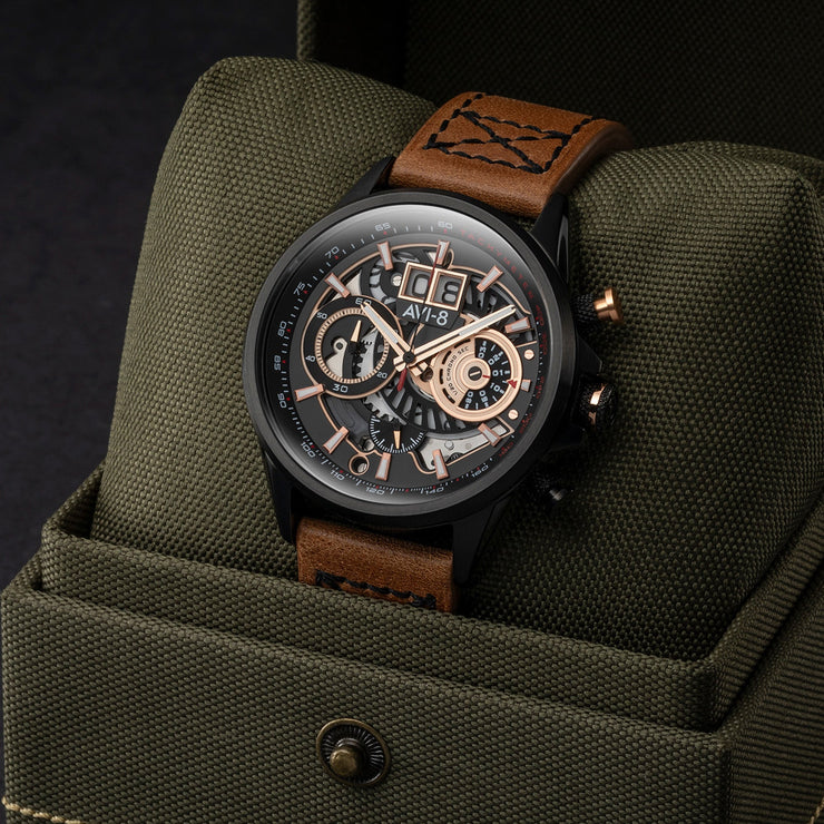 AVI - 8 Hawker Harrier Matador Chronograph Bronze Carbon - Watches.com - AV - 4065 - 03