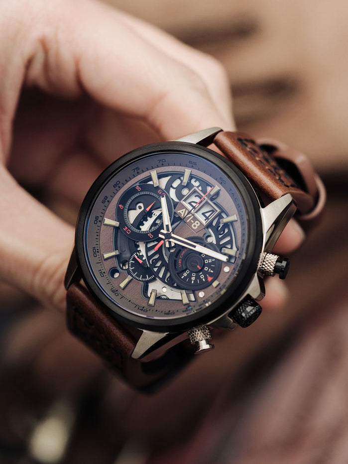 AVI-8 Hawker Harrier Matador Chronograph Desert Brown angled shot picture