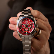 AVI - 8 Hawker Hunter Atlas Dual Time Chronograph Crimson Red - Watches.com - AV - 4100 - 22