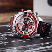 AVI - 8 Hawker Hunter Atlas Dual Time Chronograph Hazard Red - Watches.com - AV - 4100 - 03