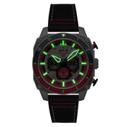 AVI - 8 Hawker Hunter Atlas Dual Time Chronograph Hazard Red - Watches.com - AV - 4100 - 03