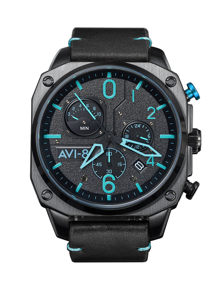 AVI - 8 Hawker Hunter Retrograde Chronograph Blue Diamond - Watches.com - AV - 4052 - 05