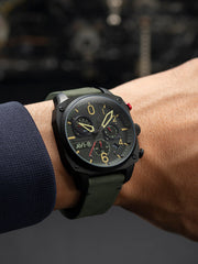 AVI - 8 Hawker Hunter Retrograde Chronograph Deep Green Black - Watches.com - AV - 4052 - 08