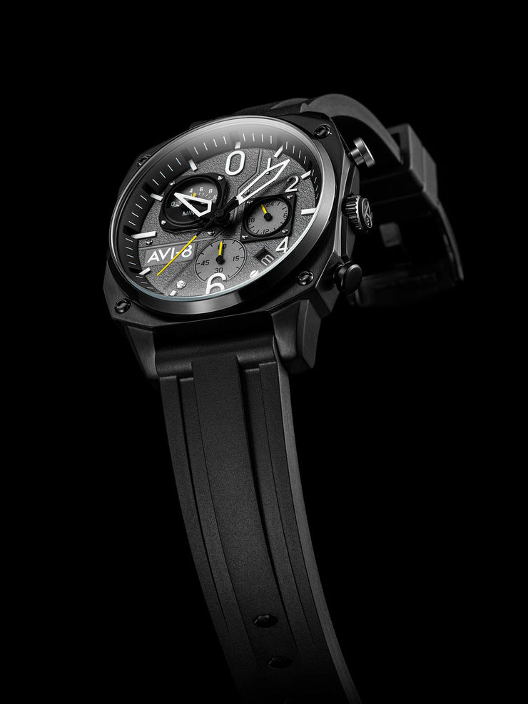 AVI - 8 Hawker Hunter Retrograde Chronograph Tactical Black - Watches.com - AV - 4052 - R1