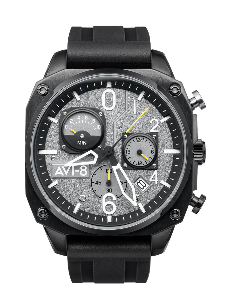 AVI - 8 Hawker Hunter Retrograde Chronograph Tactical Black - Watches.com - AV - 4052 - R1