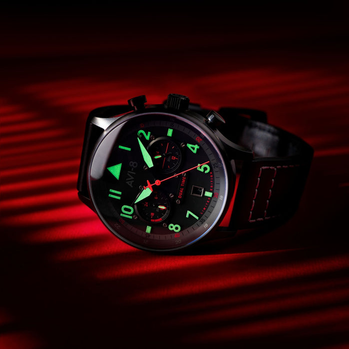 AVI-8 Hawker Hurricane Carey Dual Time Night Reaper Limited Edition Viper Black angled shot picture