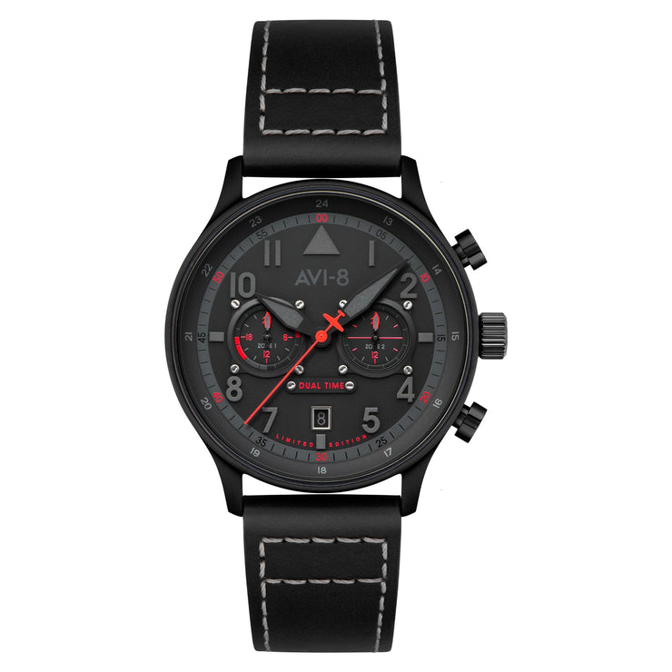 AVI - 8 Hawker Hurricane Carey Dual Time Night Reaper Limited Edition Viper Black - Watches.com - AV - 4088 - 05