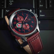 AVI - 8 Hawker Hurricane Classic Chronograph Blood Red - Watches.com - AV - 4011 - 0S