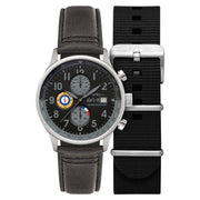 AVI - 8 Hawker Hurricane Classic Chronograph Grey Black - Watches.com - AV - 4011 - 0U