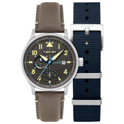 AVI - 8 Hawker Hurricane Mckellar Dual Time Ash Grey - Watches.com - AV - 4101 - 09