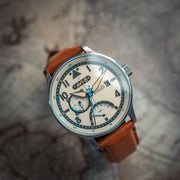 AVI - 8 Hawker Hurricane Mckellar Dual Time Brown Beige - Watches.com - AV - 4101 - 0C