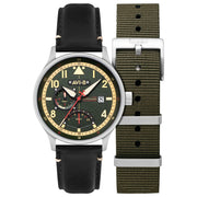 AVI - 8 Hawker Hurricane Mckellar Dual Time Gothic Green - Watches.com - AV - 4101 - 0A