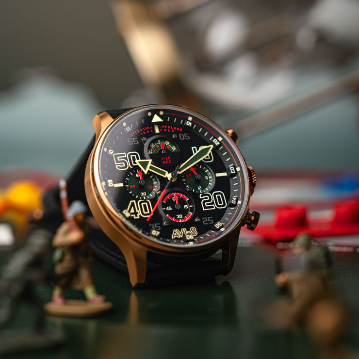 AVI - 8 Hawker Typhoon Coningham Chronograph D - Day 80 Limited Edition Juno - Watches.com - AV - 4093 - 09