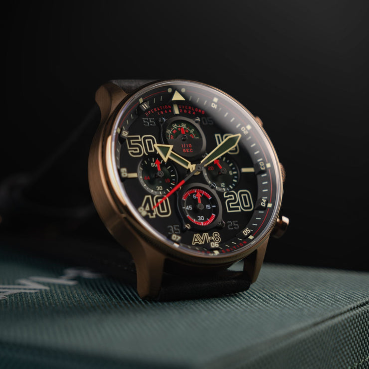 AVI - 8 Hawker Typhoon Coningham Chronograph D - Day 80 Limited Edition Juno - Watches.com - AV - 4093 - 09