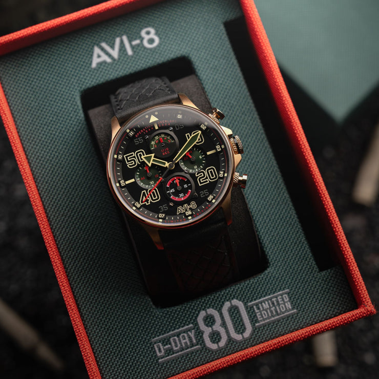 AVI - 8 Hawker Typhoon Coningham Chronograph D - Day 80 Limited Edition Juno - Watches.com - AV - 4093 - 09