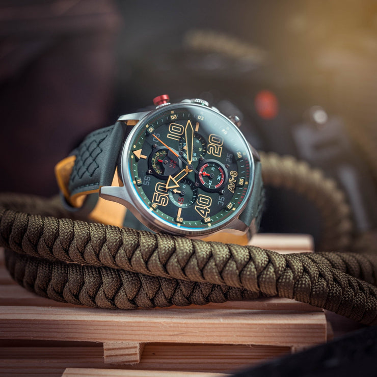 AVI - 8 Hawker Typhoon RB396 Sheila Chrono Goch Green Limited Edition - Watches.com - AV - 4093 - 08