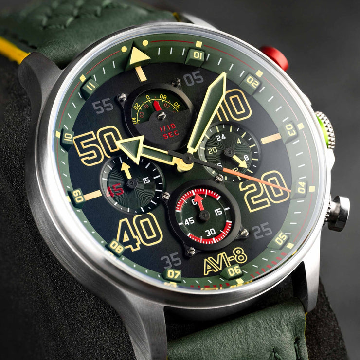 AVI - 8 Hawker Typhoon RB396 Sheila Chrono Goch Green Limited Edition - Watches.com - AV - 4093 - 08