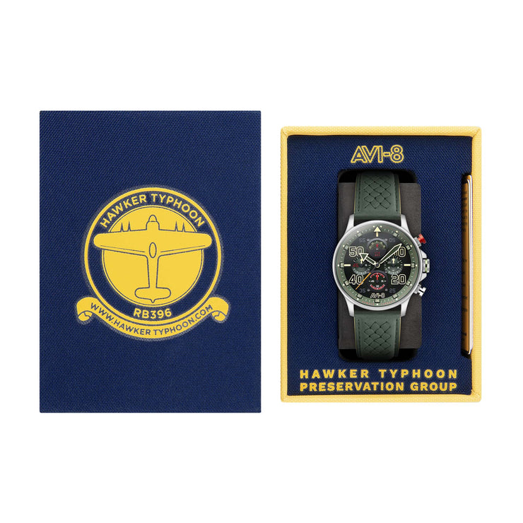 AVI - 8 Hawker Typhoon RB396 Sheila Chrono Goch Green Limited Edition - Watches.com - AV - 4093 - 08