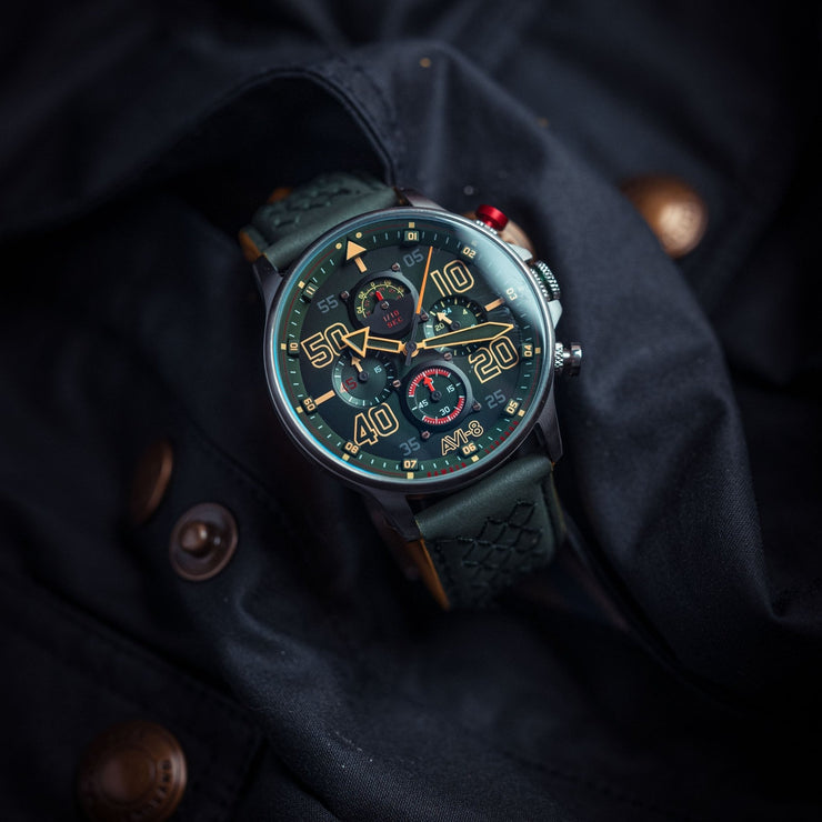 AVI - 8 Hawker Typhoon RB396 Sheila Chrono Goch Green Limited Edition - Watches.com - AV - 4093 - 08