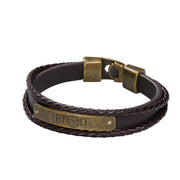 AVI - 8 Leather Bracelets Rfd Plate Brown - Watches.com - AV - BRACELET - L02