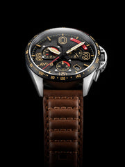 AVI - 8 P - 51 Mustang Blakeslee Chronograph Bronze Oak - Watches.com - AV - 4077 - 02