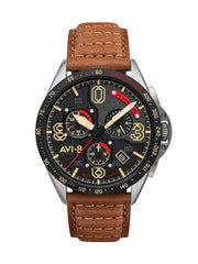 AVI - 8 P - 51 Mustang Blakeslee Chronograph Bronze Oak - Watches.com - AV - 4077 - 02