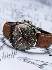 AVI - 8 P - 51 Mustang Blakeslee Chronograph Bronze Oak - Watches.com - AV - 4077 - 02