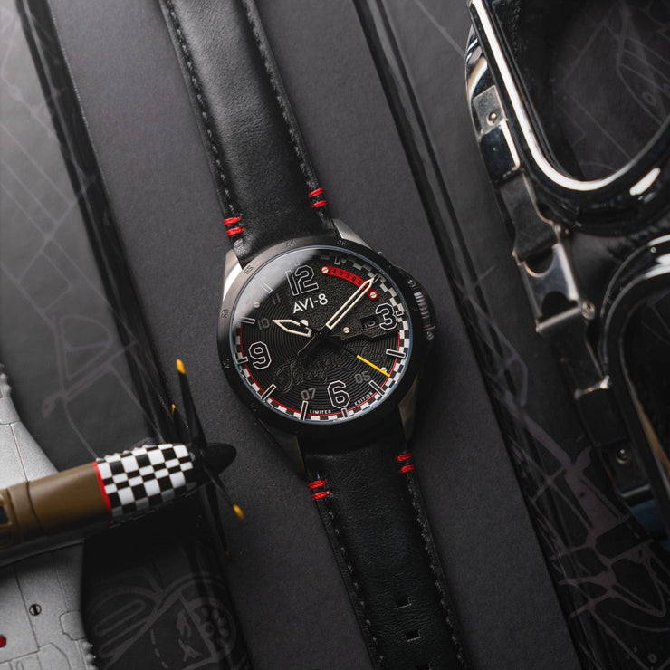 AVI - 8 P - 51 Mustang Twilight Tear Automatic Limited Edition Twilight Black - Watches.com - AV - 4111 - 01