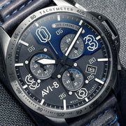 AVI - 8 P51 Mustang Blakeslee Chronograph Air Blue - Watches.com - AV - 4077 - 04