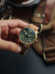 AVI - 8 Spitfire Lock Chronograph Bronze Green - Watches.com - AV - 4089 - 02