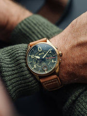 AVI - 8 Spitfire Lock Chronograph Bronze Green - Watches.com - AV - 4089 - 02