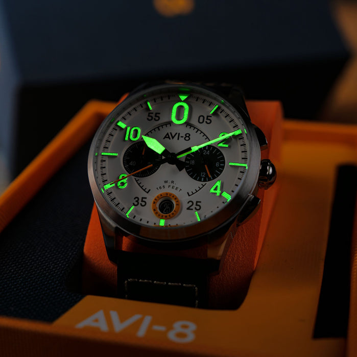 AVI-8 Spitfire Lock Chronograph Imperial War Museums Edition Bethlem angled shot picture