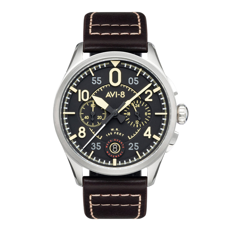 AVI - 8 Spitfire Lock Chronograph Midnight Oak - Watches.com - AV - 4089 - 01