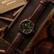 AVI - 8 Spitfire Smith Automatic Distressed Black - Watches.com - AV - 4090 - 06